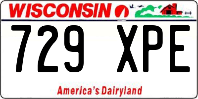 WI license plate 729XPE