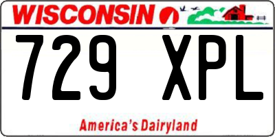 WI license plate 729XPL