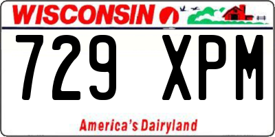 WI license plate 729XPM