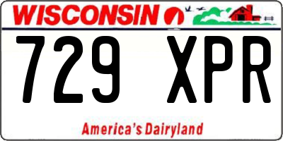WI license plate 729XPR