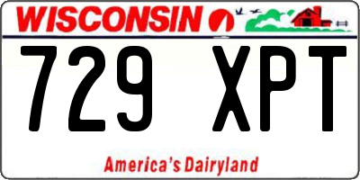 WI license plate 729XPT