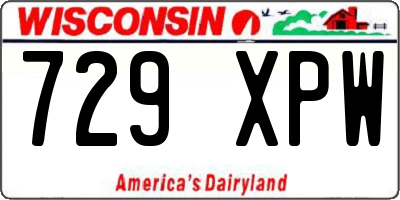 WI license plate 729XPW