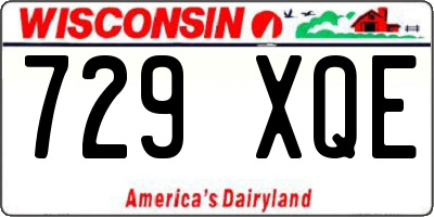 WI license plate 729XQE