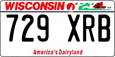 WI license plate 729XRB