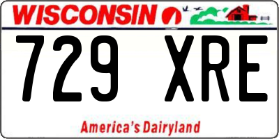 WI license plate 729XRE