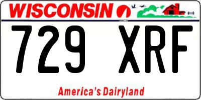 WI license plate 729XRF
