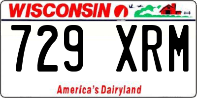 WI license plate 729XRM