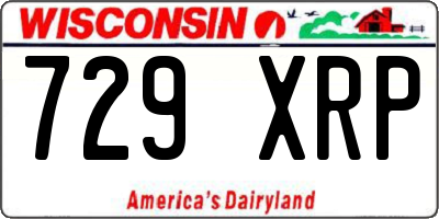 WI license plate 729XRP