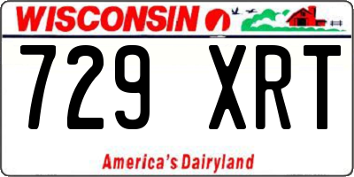WI license plate 729XRT