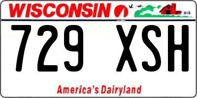 WI license plate 729XSH