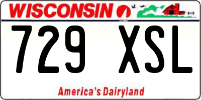 WI license plate 729XSL