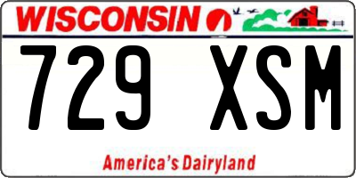 WI license plate 729XSM