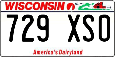 WI license plate 729XSO