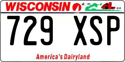WI license plate 729XSP