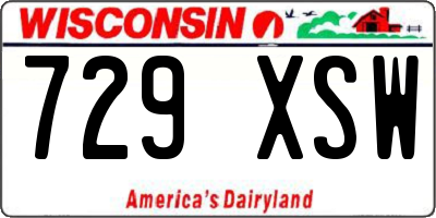 WI license plate 729XSW