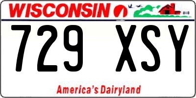WI license plate 729XSY