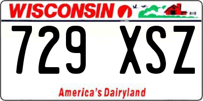 WI license plate 729XSZ