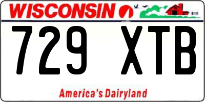WI license plate 729XTB