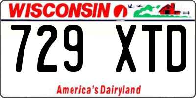 WI license plate 729XTD