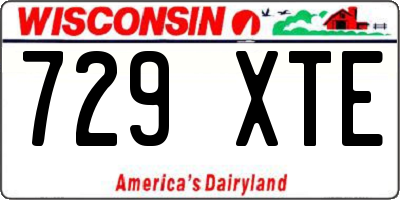 WI license plate 729XTE