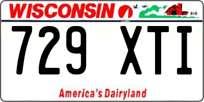 WI license plate 729XTI