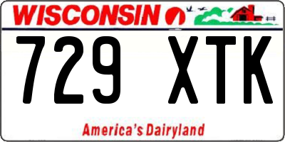 WI license plate 729XTK