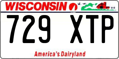 WI license plate 729XTP