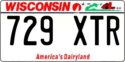 WI license plate 729XTR
