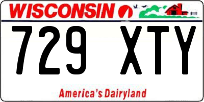 WI license plate 729XTY