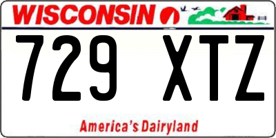 WI license plate 729XTZ