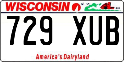 WI license plate 729XUB