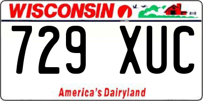 WI license plate 729XUC
