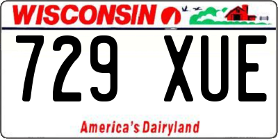 WI license plate 729XUE