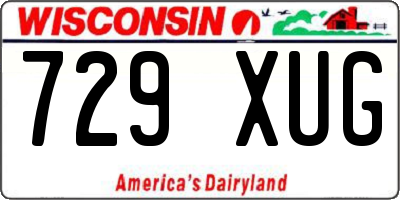 WI license plate 729XUG