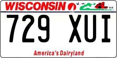 WI license plate 729XUI