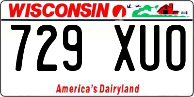 WI license plate 729XUO