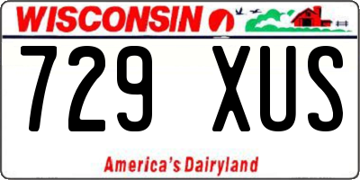 WI license plate 729XUS