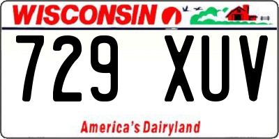 WI license plate 729XUV