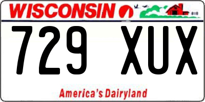 WI license plate 729XUX