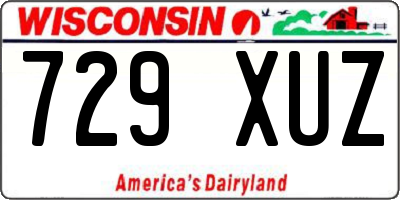 WI license plate 729XUZ