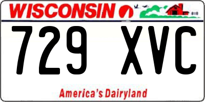 WI license plate 729XVC
