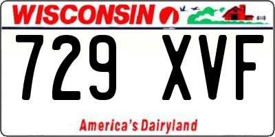 WI license plate 729XVF