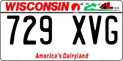 WI license plate 729XVG