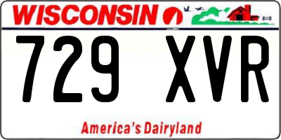 WI license plate 729XVR