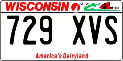 WI license plate 729XVS