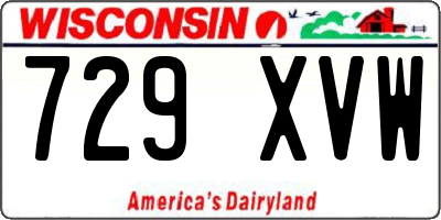WI license plate 729XVW