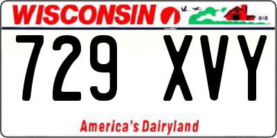WI license plate 729XVY