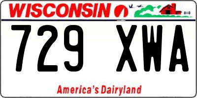 WI license plate 729XWA