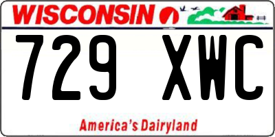 WI license plate 729XWC