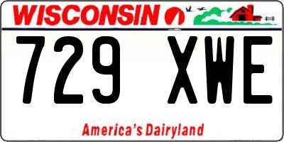 WI license plate 729XWE